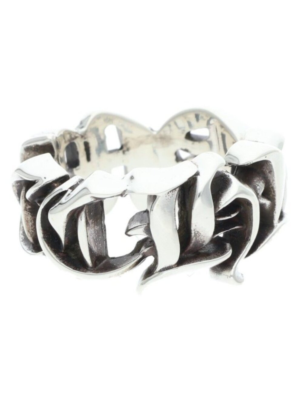Chrome Hearts Large Script Band Silver Ring